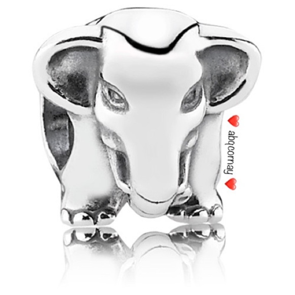 EUC Pandora 791130 Sterling Silver Lucky Elephant Animal Bead/Charm - RETIRED